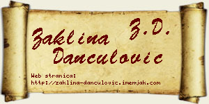 Žaklina Dančulović vizit kartica